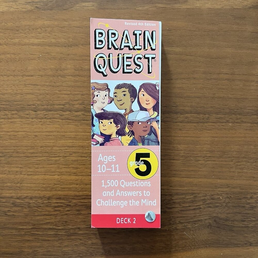 Brain Quest Learn 5th Grade Ages 10-11 Quiz Deck #2 Revised 4th Ed 2012